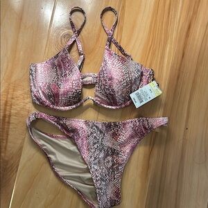 Shade & Shore Pink Bikini with Structured Top